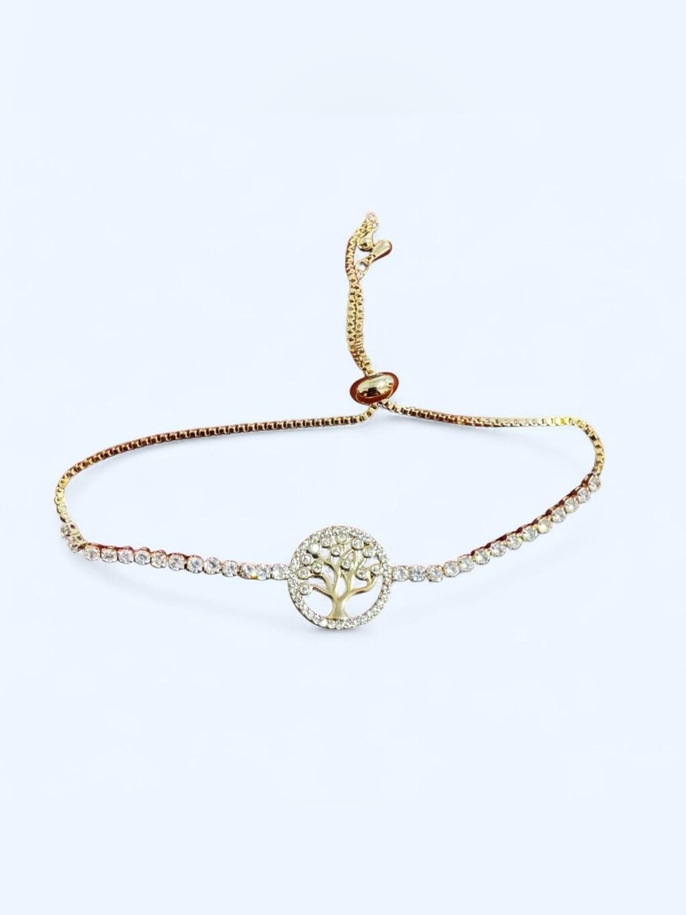 Gold Tree of Life Crystal Bracelet